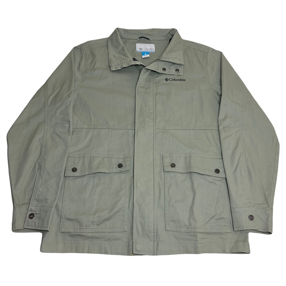 Columbia Men’s Tanner Ranch Jacket Size Medium Beige Full Zip Cotton